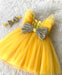 Cutedoll Yellow Color Net Partywear Baby Kids Frock